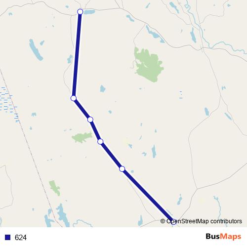 624 bus Line Map