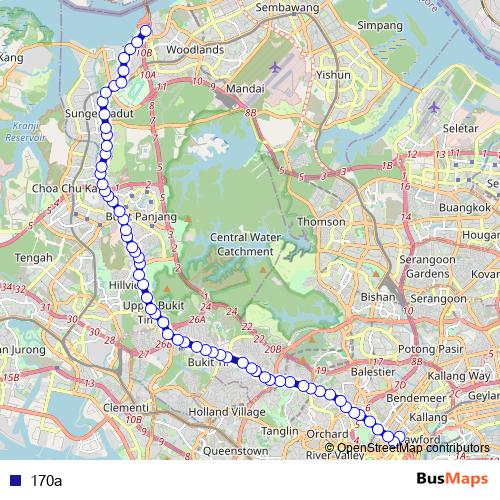 170a bus Line Map