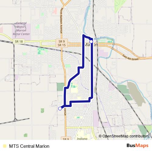 MTS Central Marion bus Line Map