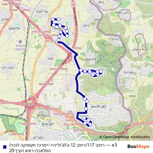 3א bus Line Map