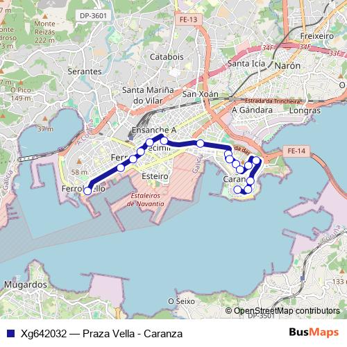 Xg642032 bus Line Map