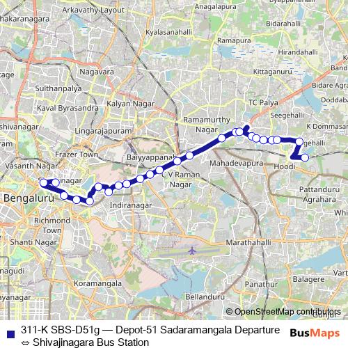 311-K SBS-D51g bus Line Map