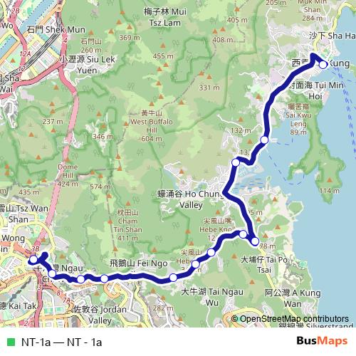 NT-1a bus Line Map