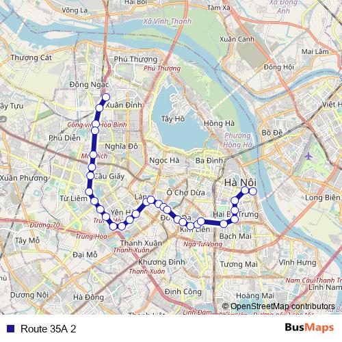 Route 35A 2 bus Line Map