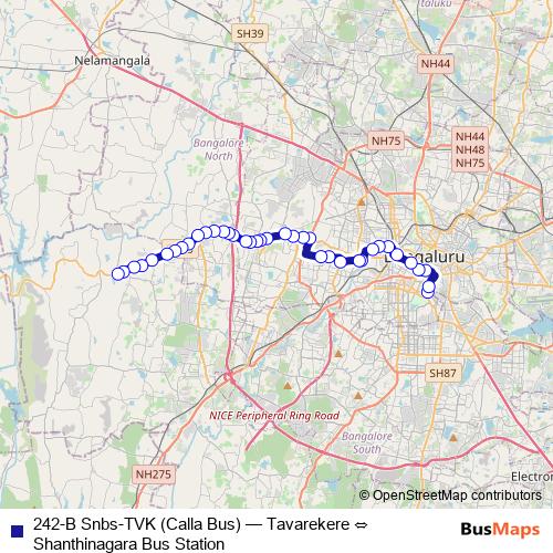 242-B Snbs-TVK (Calla Bus) bus Line Map