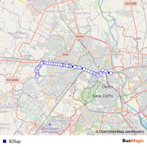 925up bus Line Map
