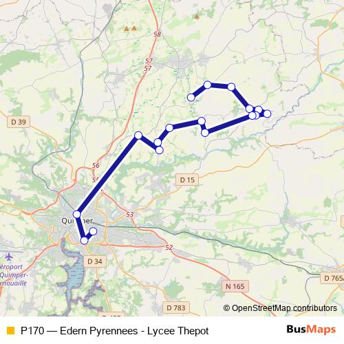 P170 bus Line Map