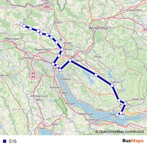 S15 rail Line Map