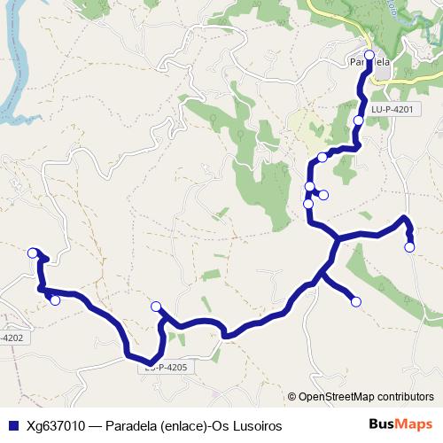Xg637010 bus Line Map