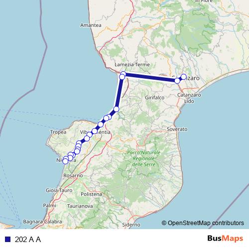 202 A A bus Line Map