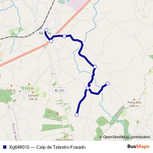 Xg646015 bus Line Map
