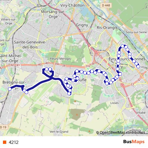 4212 bus Line Map