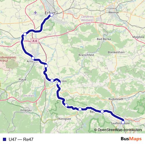 U47 rail Line Map
