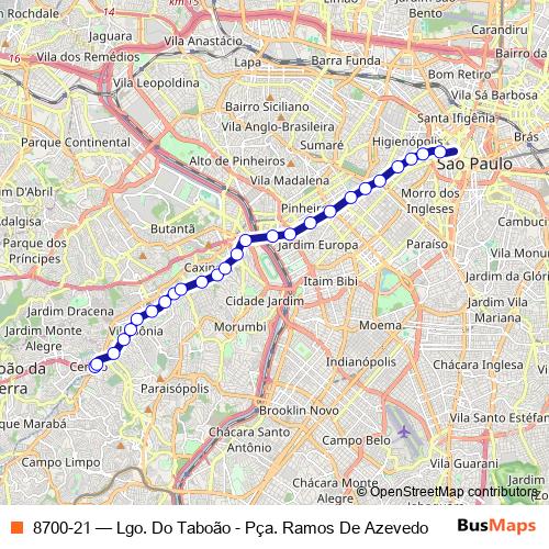 8700-21 bus Line Map