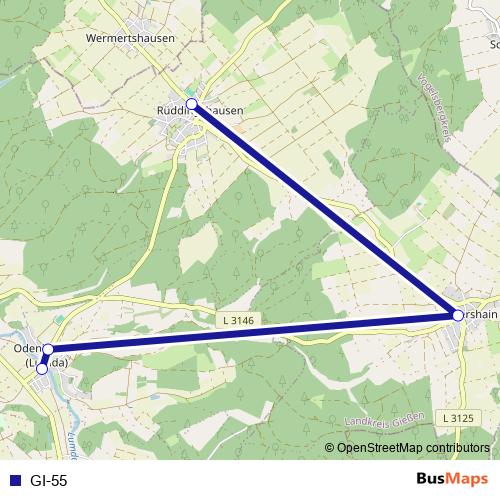 GI-55 bus Line Map