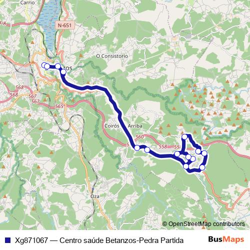 Xg871067 bus Line Map