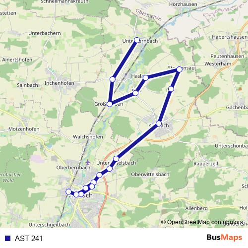 AST 241 bus Line Map