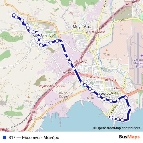 817 bus Line Map