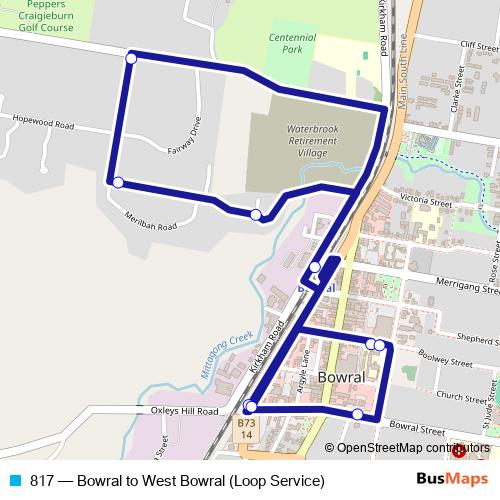 817 bus Line Map