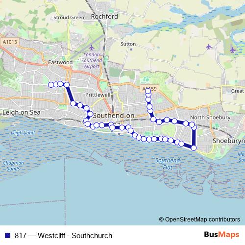 817 bus Line Map