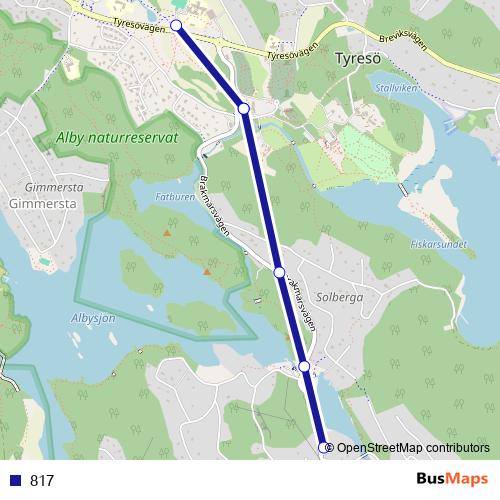 817 bus Line Map