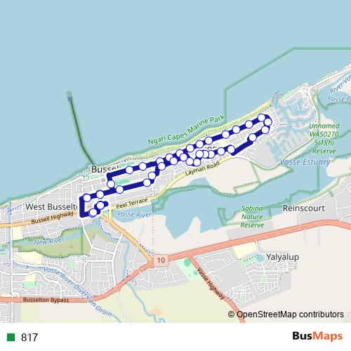 817 bus Line Map