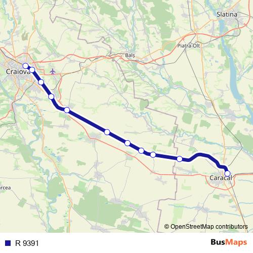R 9391 rail Line Map