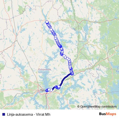 Linja-autoasema - Virrat Mh bus Line Map