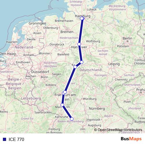 ICE 770 rail Line Map
