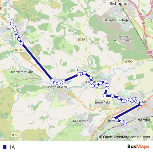 1A bus Line Map