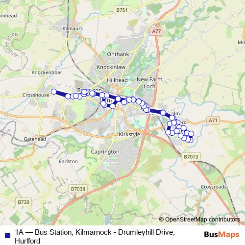 1A bus Line Map