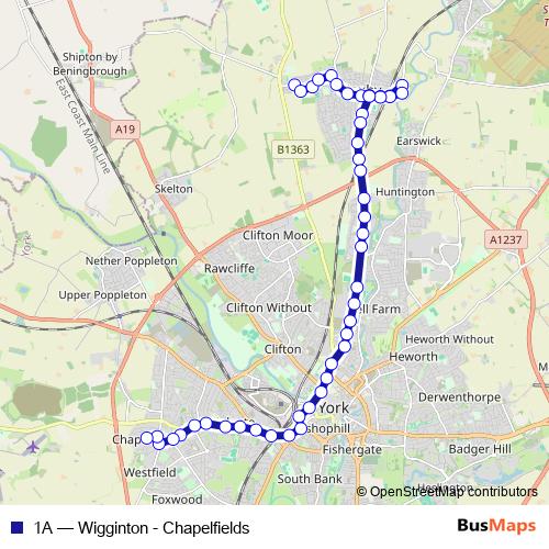 1A bus Line Map
