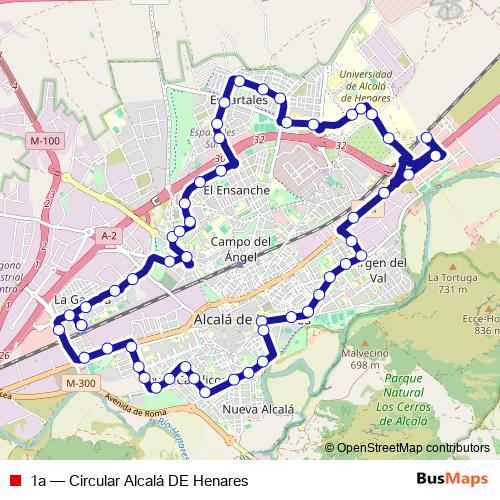 1a bus Line Map