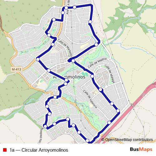 1a bus Line Map