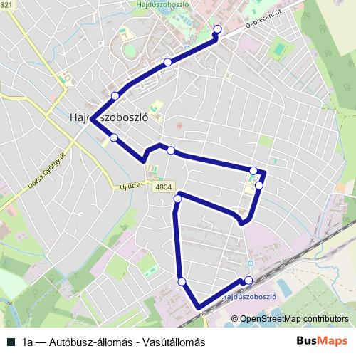 1a bus Line Map