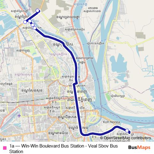 1a bus Line Map