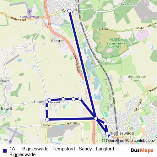 1A bus Line Map