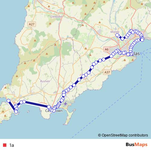 1a bus Line Map