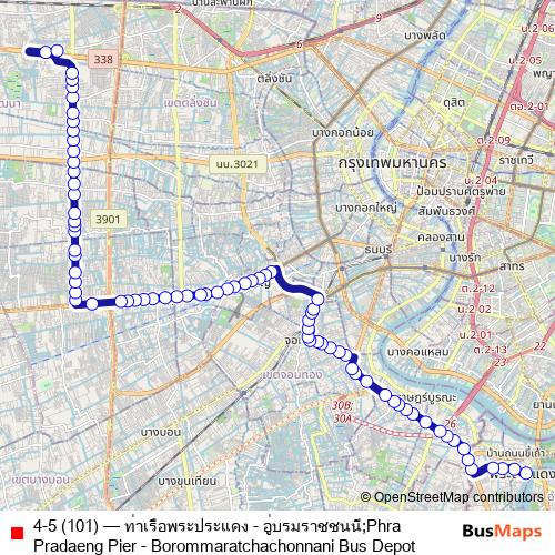 4-5 (101) bus Line Map