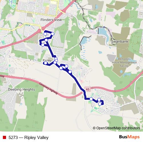 5273 bus Line Map