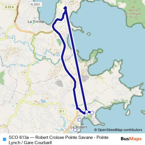 SCO 613a bus Line Map