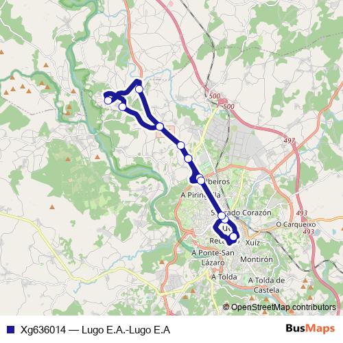 Xg636014 bus Line Map