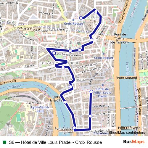 S6 trolleybus Line Map