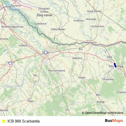 ICB 988 Scarbantia bus Line Map