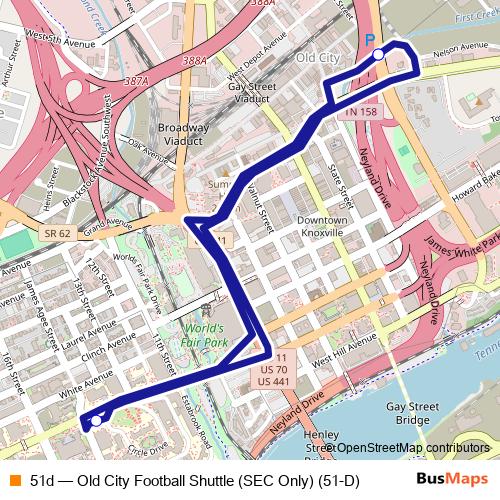 51d bus Line Map
