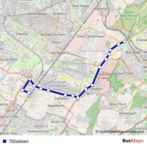 792adown bus Line Map