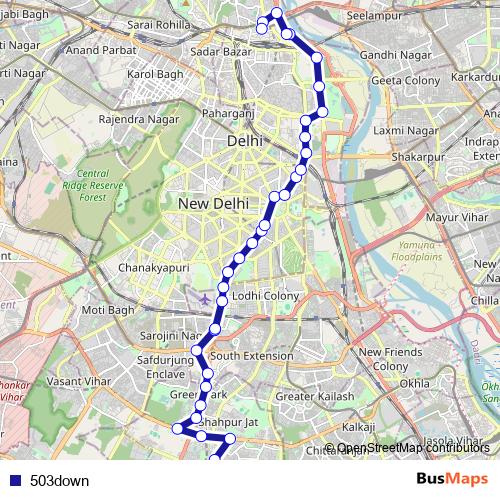 503down bus Line Map