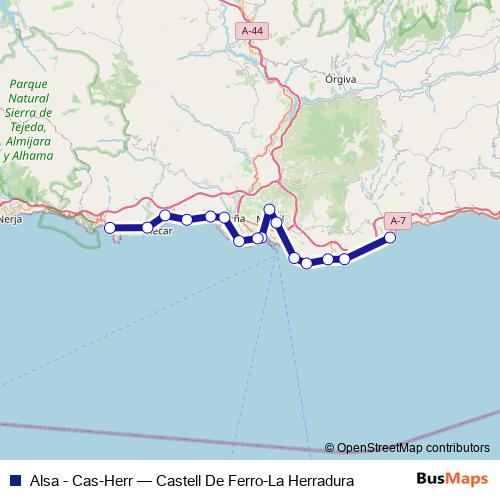 Alsa - Cas-Herr bus Line Map
