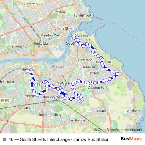 10 bus Line Map