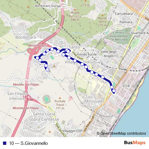 10 bus Line Map